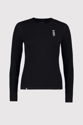 Mons Royale Cascade Merino Flex 200 Women's Long Sleeve - Black