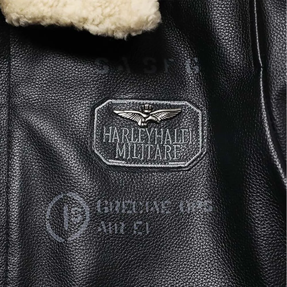 Natural High Leather Flight Coat