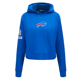 NFL BUFFALO BILLS CLASSIC WOMEN'S FLC CROPPED PO HOODIE (ROYAL BLUE)