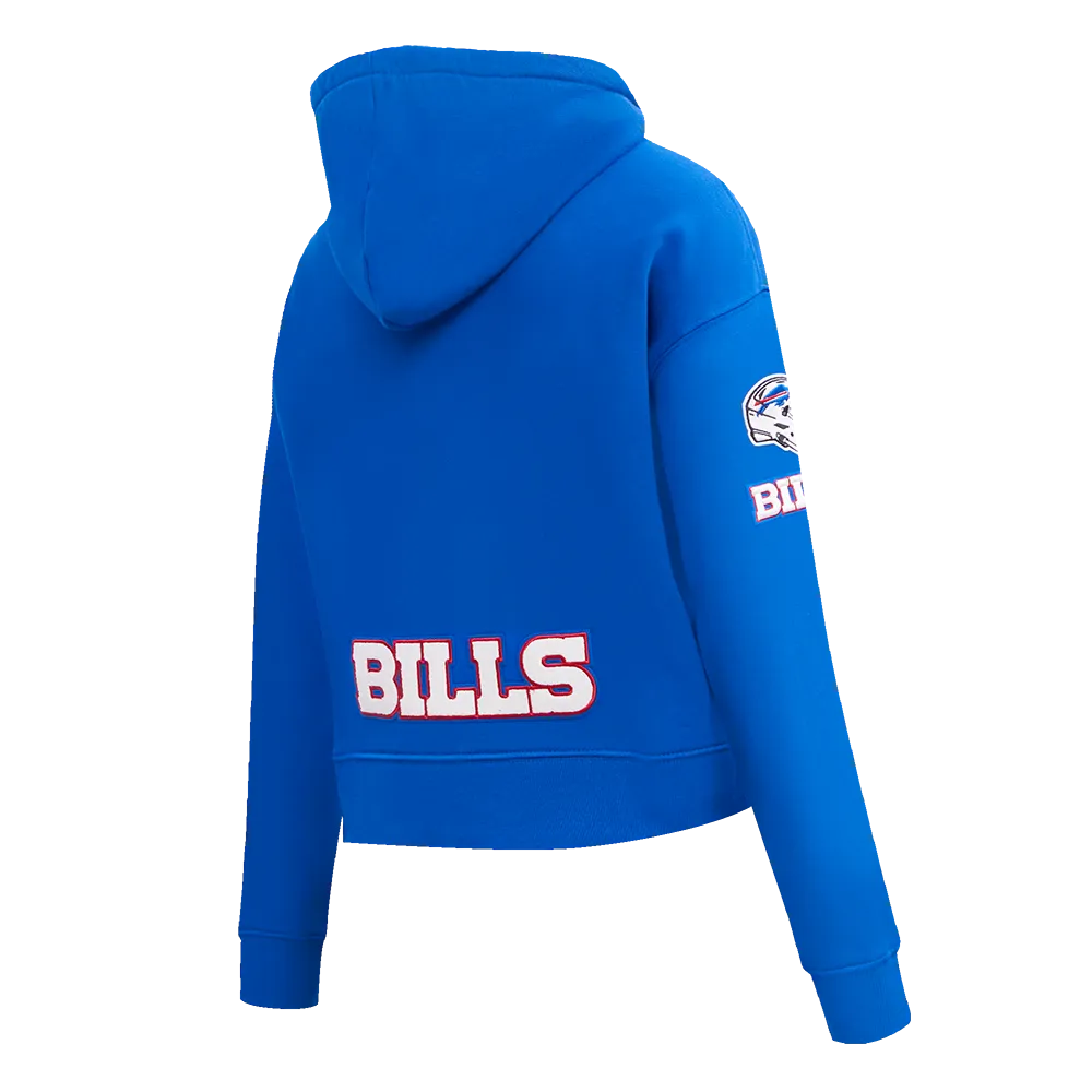 NFL BUFFALO BILLS CLASSIC WOMEN'S FLC CROPPED PO HOODIE (ROYAL BLUE)