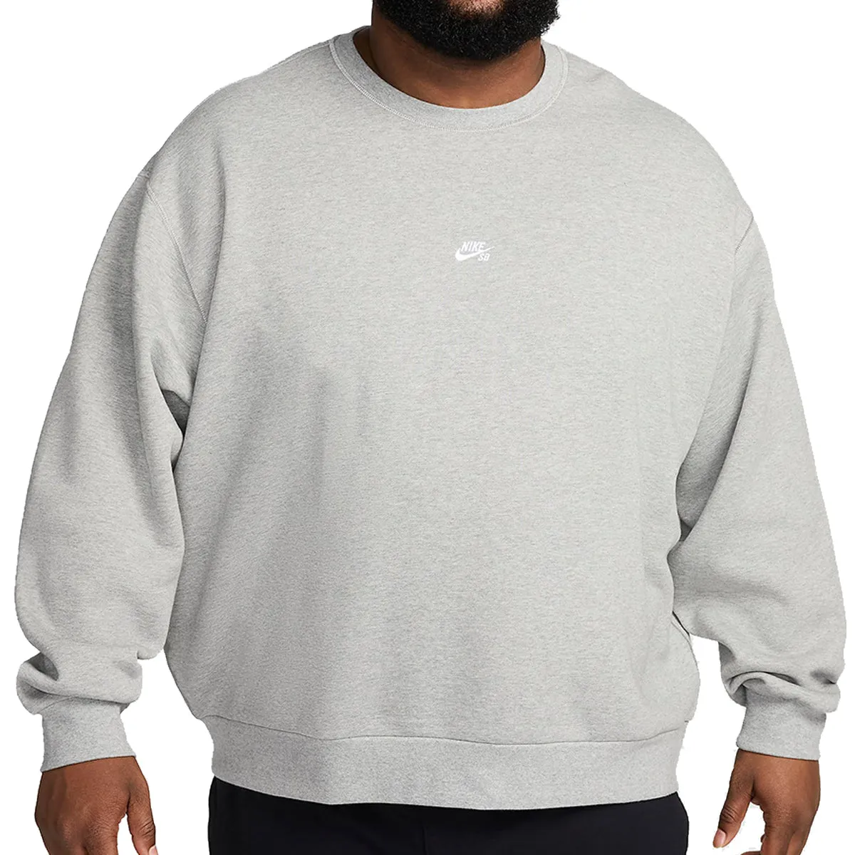 Nike SB Essential Logo Crew Neck - Heather Gray