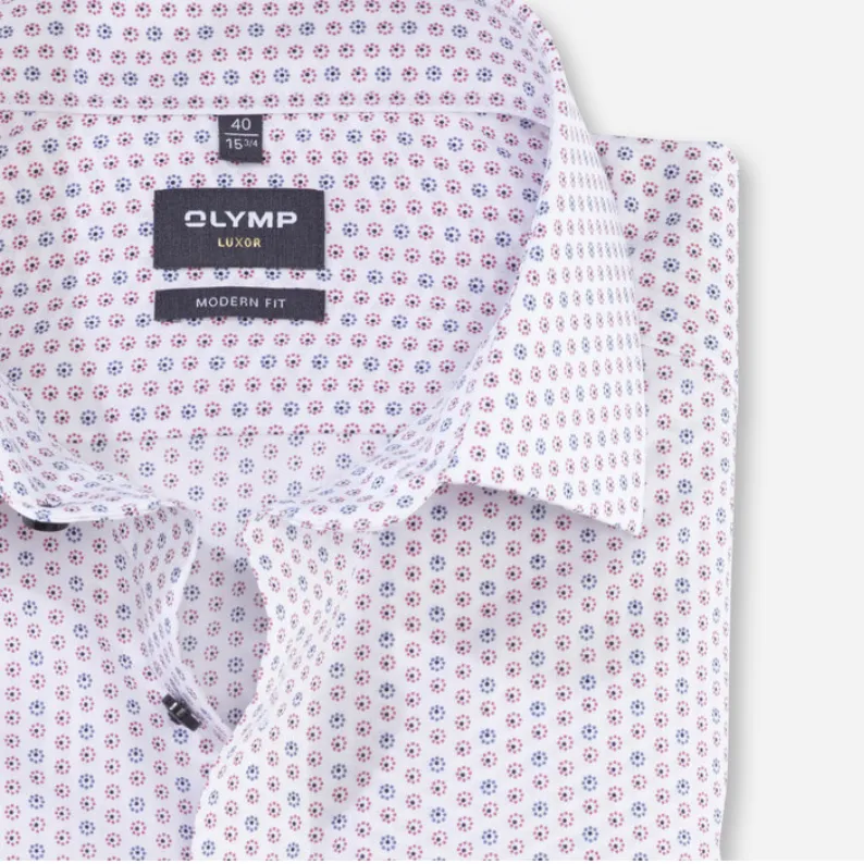 Olymp Luxor Modern Fit Egyptian Cotton Shirt 1271 Circle Dot