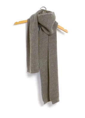 PETTER 28-06-9 | Knitted Rib Scarf | Natural