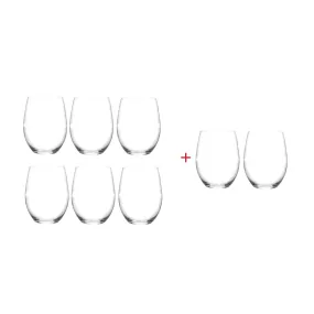 Riedel O Wine Tumbler Viognier/Chardonnay Glass Value Pack 335ml (Buy 6 Get 8)