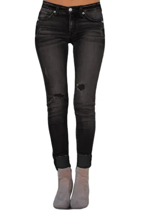 Ripped Skinny Stretch Jeans