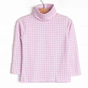 Rosie Turtleneck, Pink Gingham