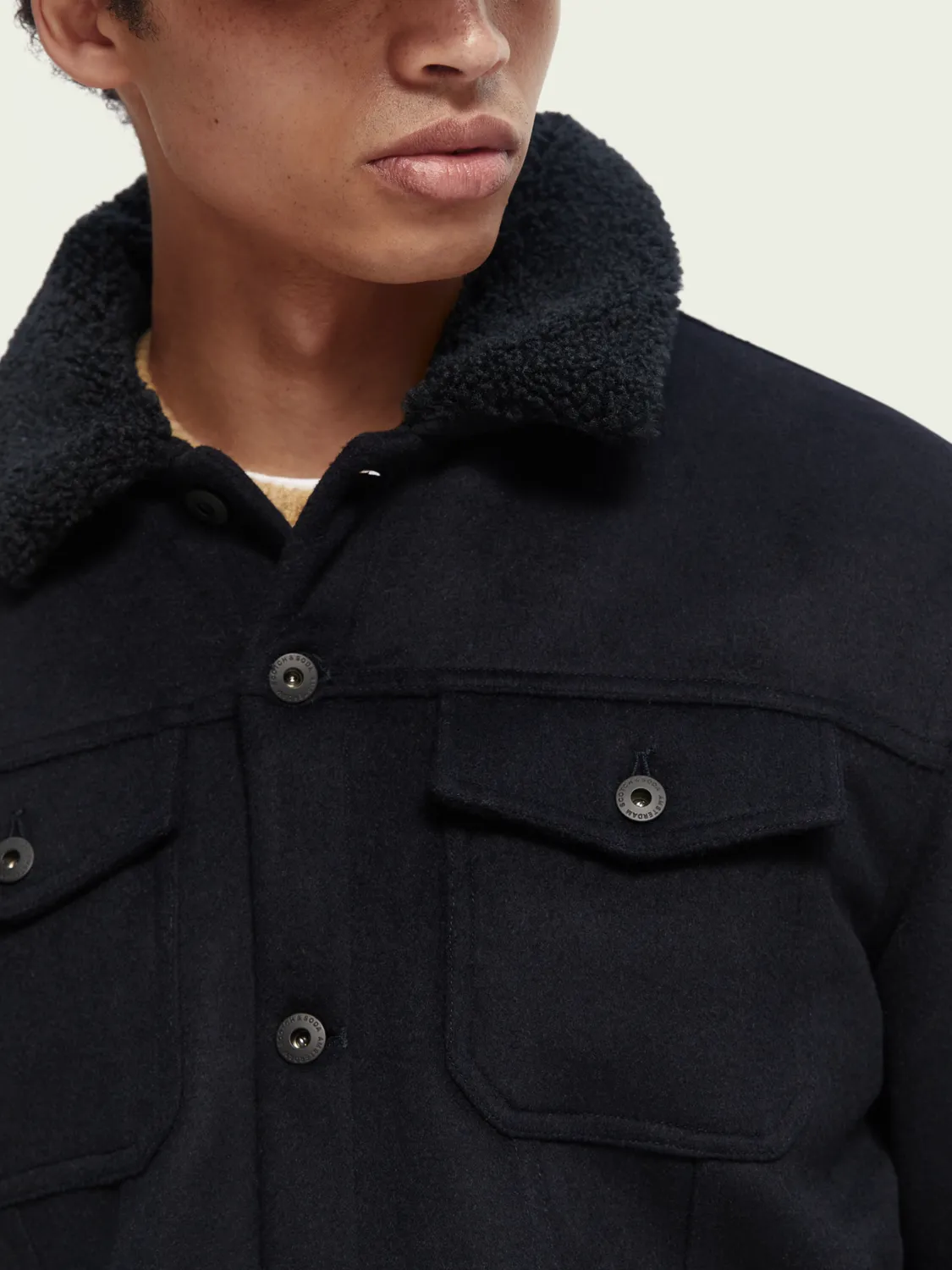 Scotch & Soda - Sherpa Lined Trucker Jacket