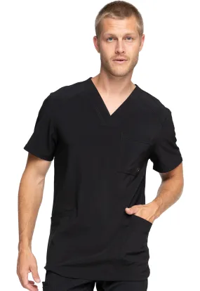 Scrub Top - Cherokee Infinity Men's V-Neck Top - Black, CK900A