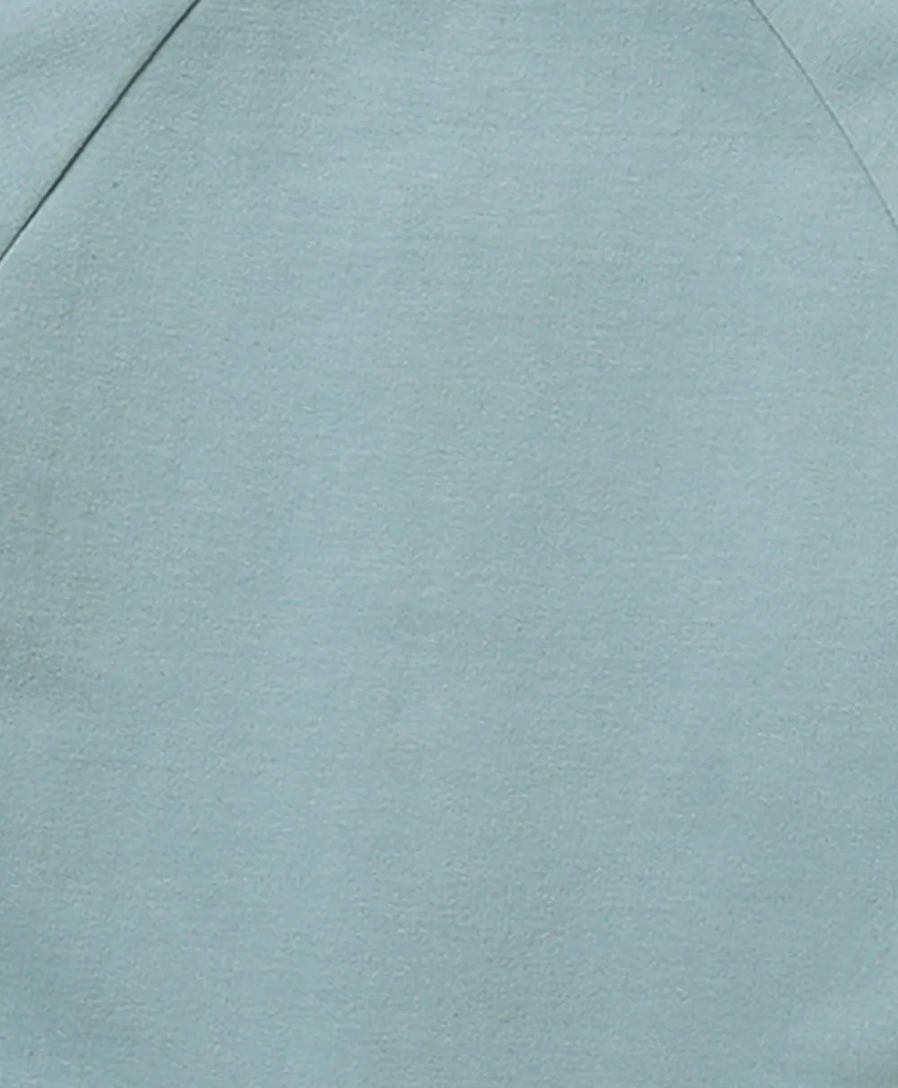 Sea Blue Cotton Fleece Jacket