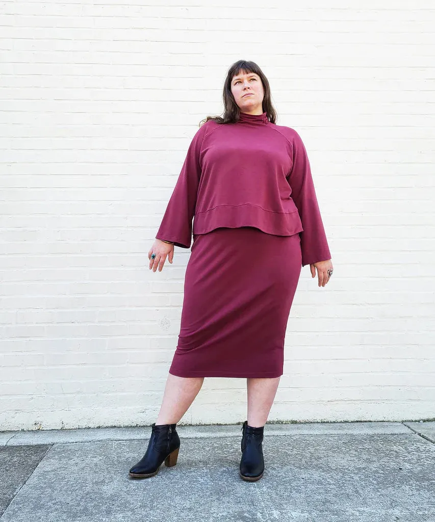 Sew House Seven - The Cosmos Curvy Sweater and Elemental Skirt Sewing Pattern 16-34