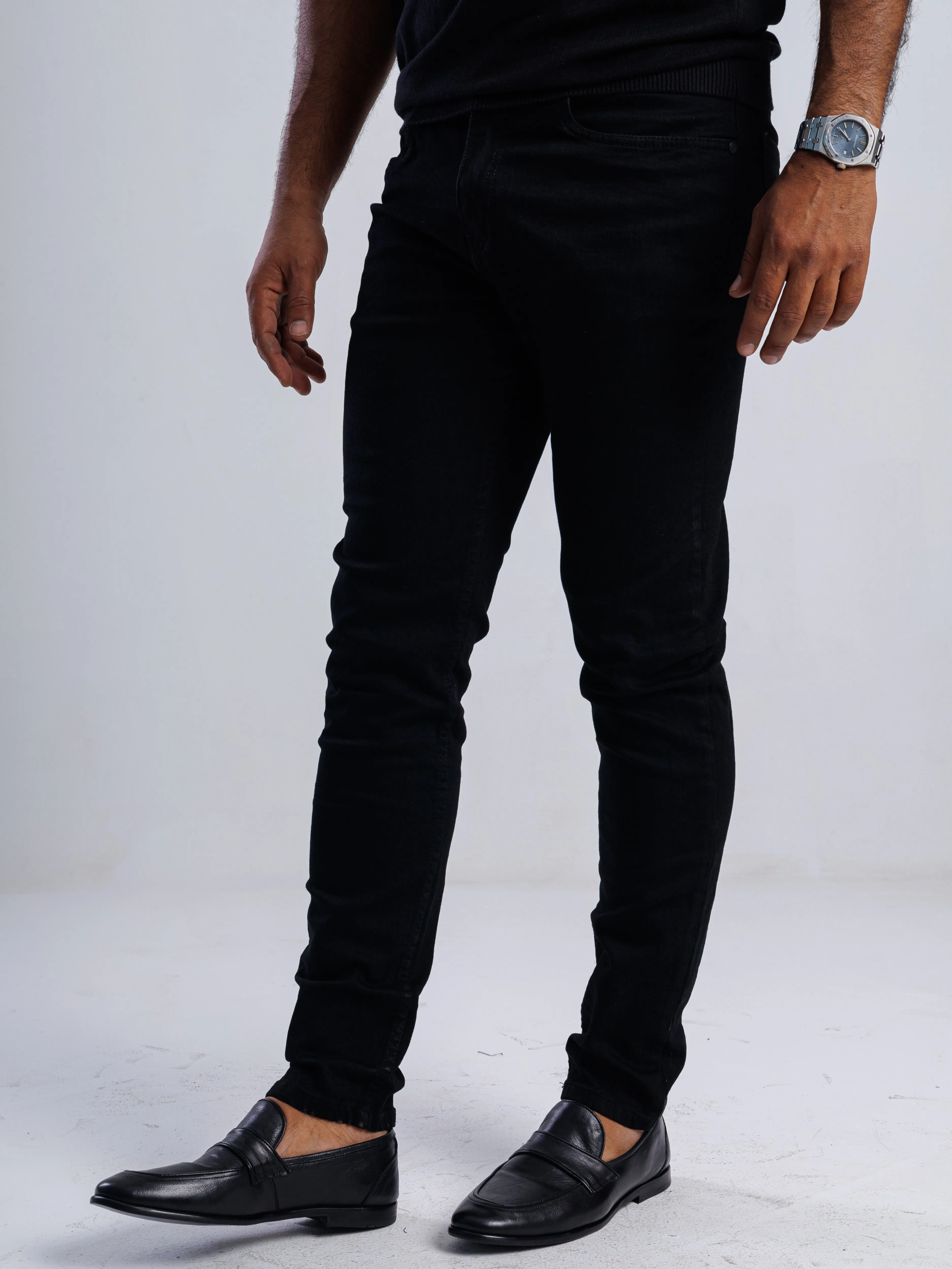 Slim Fit Flex Black Jeans