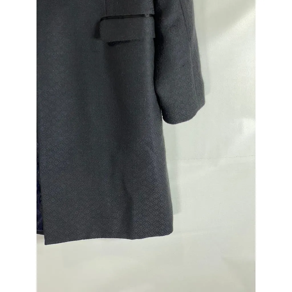 SOFT SURROUNDINGS Women's Petite Gray Wool-Blend Velvet Collar Lined Coat SZ P/M