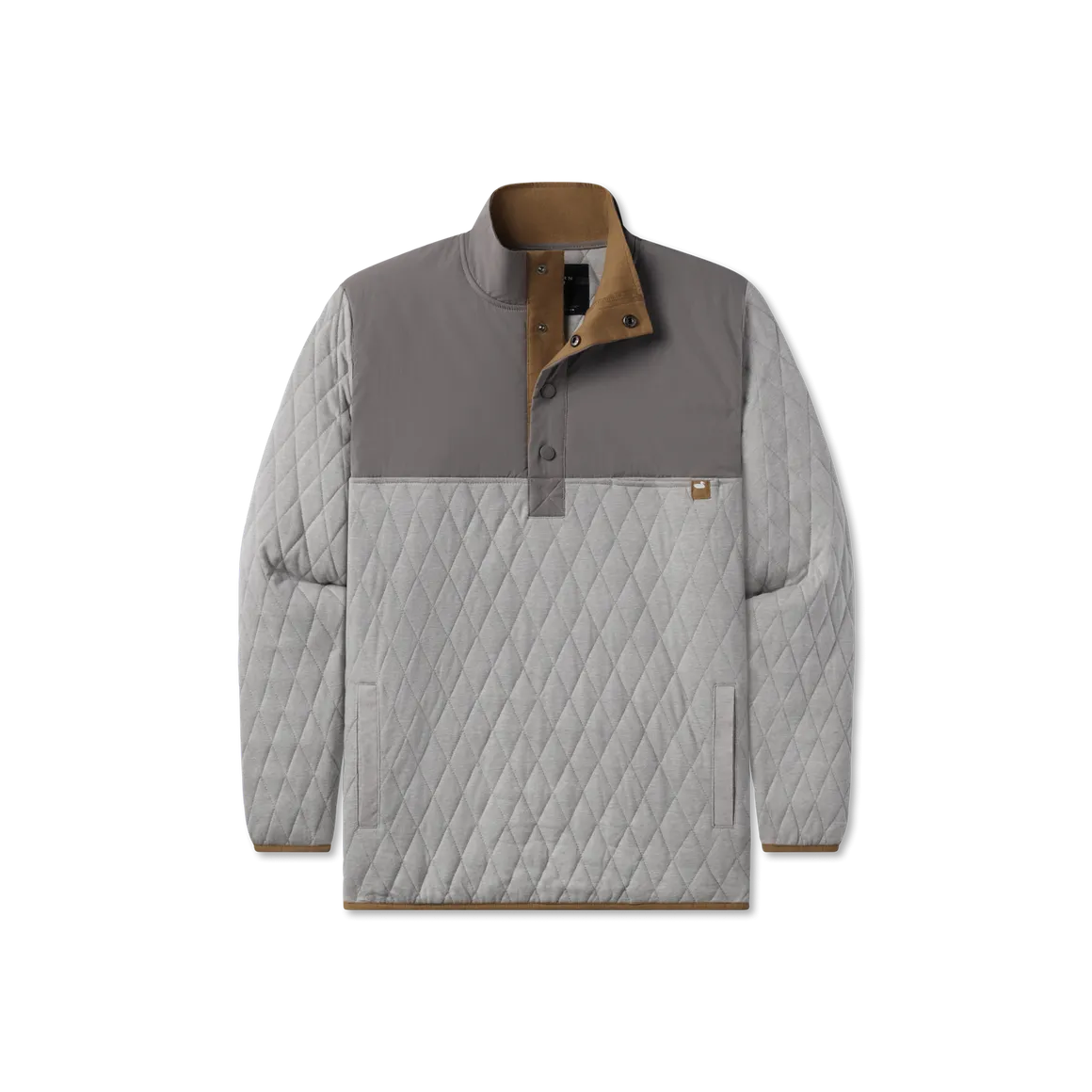 Southern Marsh M Bighorn Quilt Pullover LIGHT GRAY