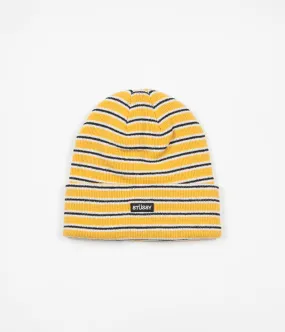 Stussy Striped Cuff Beanie - Yellow