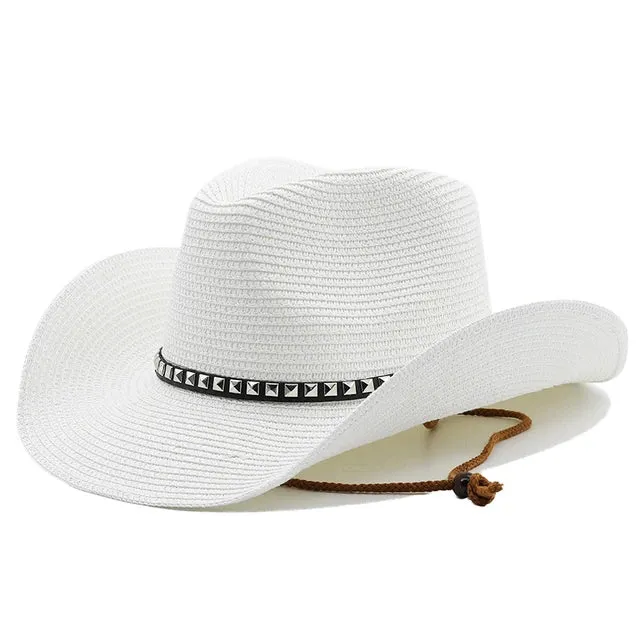 Summer Breathable Straw Cowboy Hat