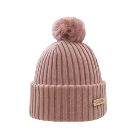 Superyellow Kide Light Pink Merino Wool Beanie (Unisex)