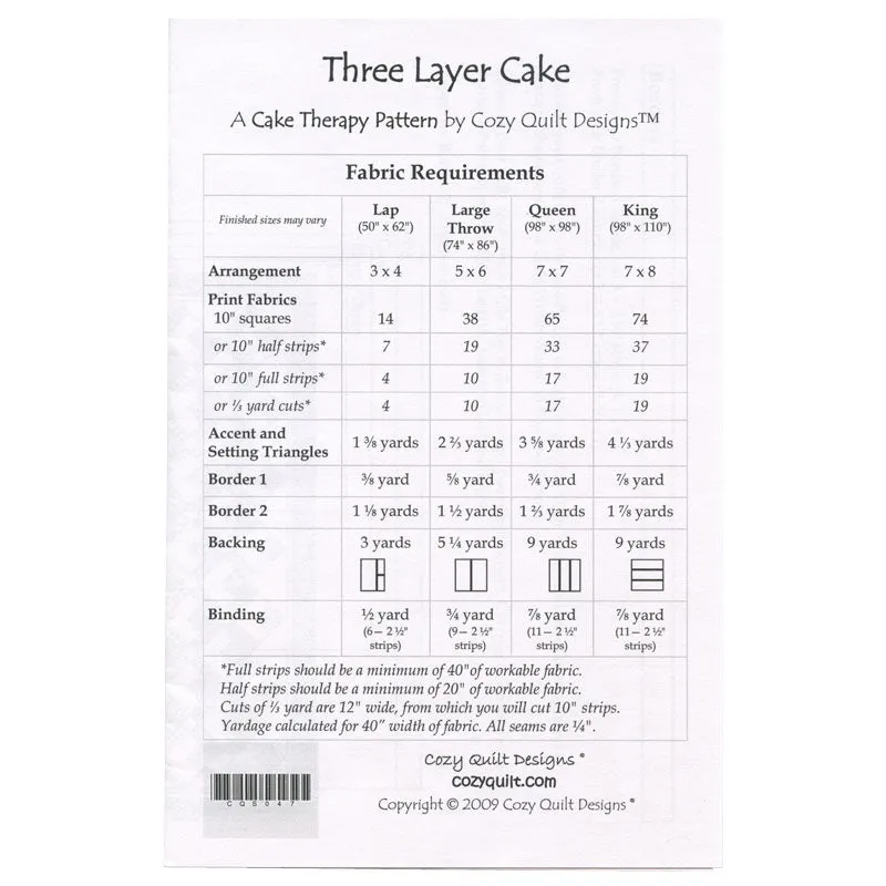 Three Layer Cake Pattern