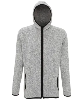 TriDri® Melange knit fleece jacket | Heather Grey/Black Fleck