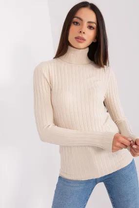 Turtleneck Sweater in Beige