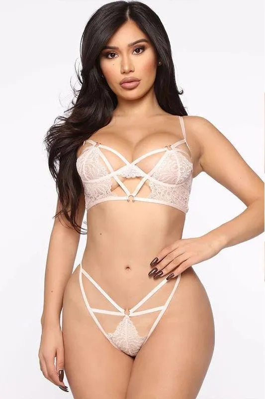 Two-piece sexy underwear lace temptation