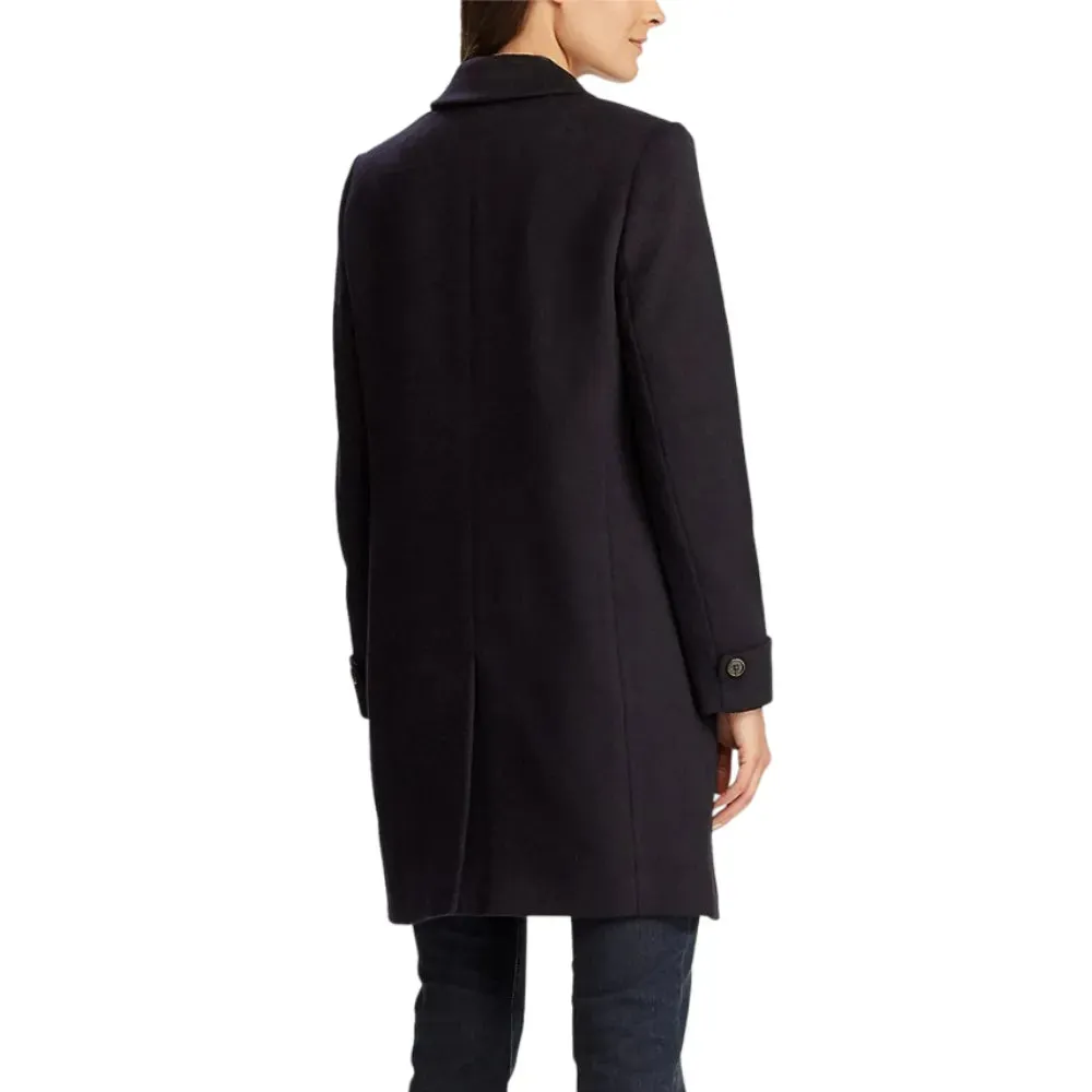 Womens Black Wool Walker Coat